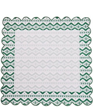 Mahjong Green Ikat Mat | Dillard's