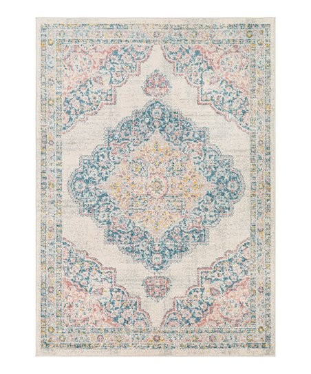 Ivory Bordered Medallion Chester Rug | Zulily