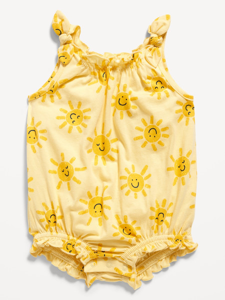 Sleeveless Tie-Shoulder One-Piece Romper for Baby | Old Navy (US)