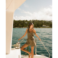 Vuori Villa Tank Top Romper | Bark | Small | Vuori Clothing (US & Canada)