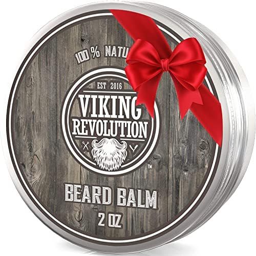 Viking Revolution Beard Balm - All Natural Grooming Treatment with Argan Oil & Mango Butter - Str... | Amazon (US)