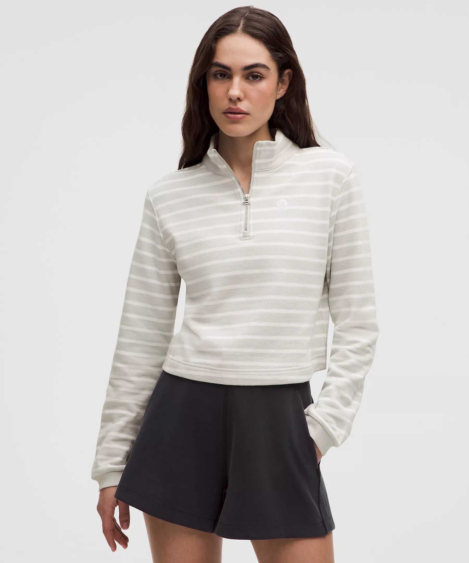 Cotton French Terry Cropped Half Zip | Lululemon (US)