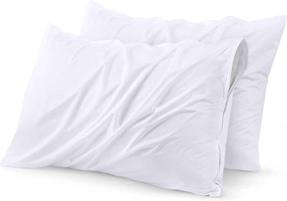 Utopia Bedding Waterproof Pillow Protector Zippered (2 Pack) Standard – Bed Bug Proof Pillow En... | Amazon (US)