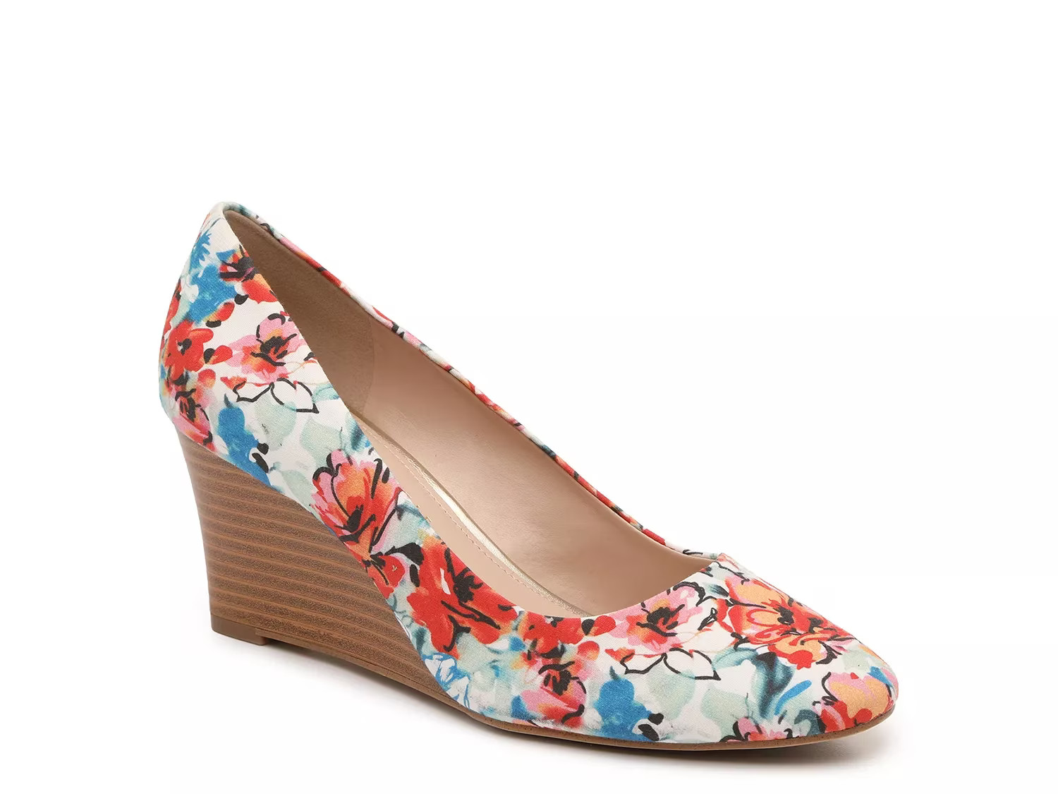 Kelly & Katie Laurene Wedge Pump - Women's - Multicolor Floral Print Fabric - Wedge | DSW