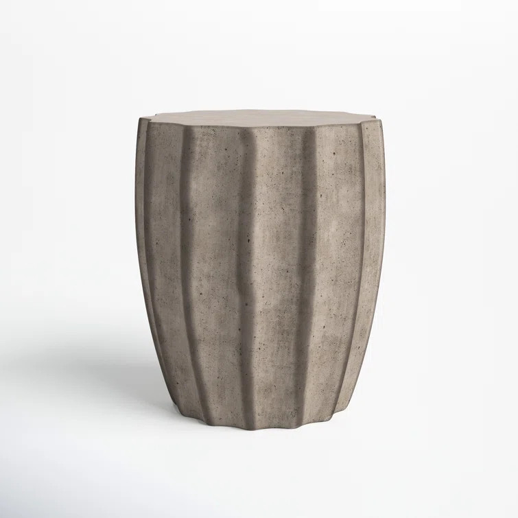 Concrete Abstract End Table | Wayfair Professional