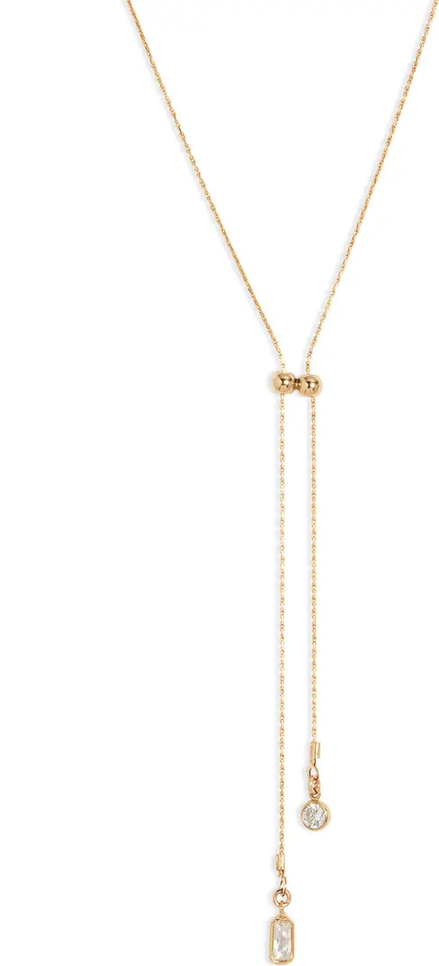 Set & Stones Zoey Cubic Zirconia Lariat Necklace | Nordstrom | Nordstrom