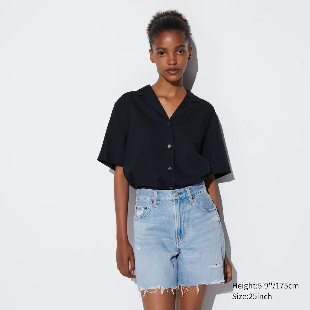 HIGH WAISTED BAGGY JEANSSHORTS | UNIQLO (DE)