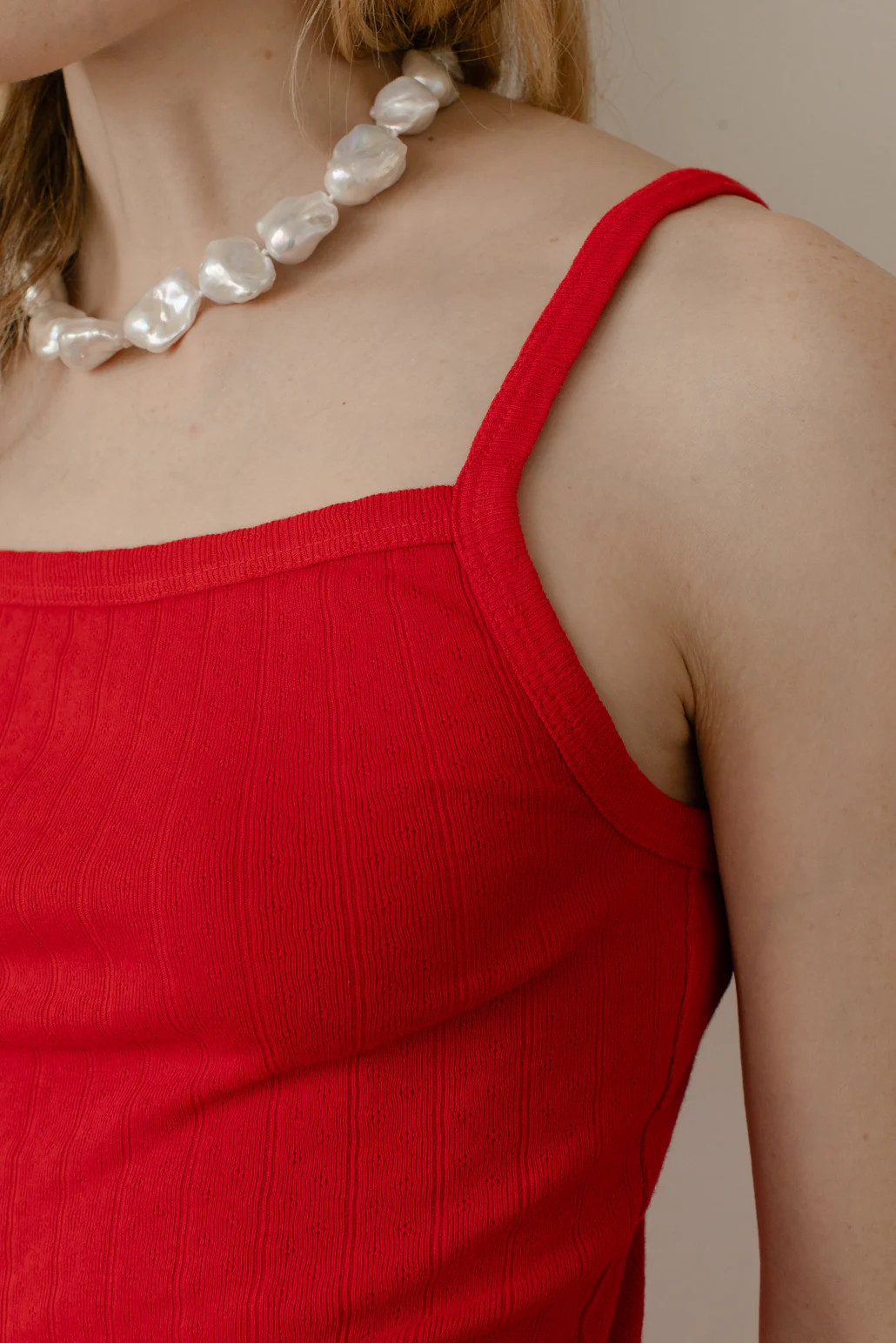The Pointelle Square Neck Tank | DONNI.