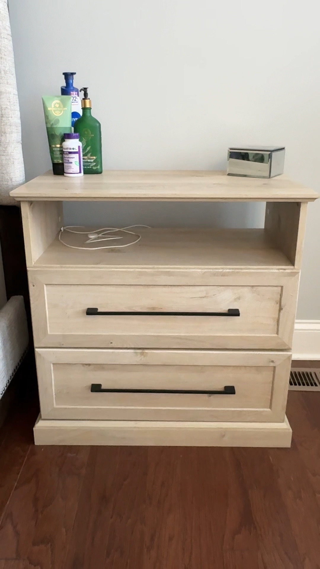Did you know that you don’t have to use the hardware that is sent with your nightstand. Changed them out to something more modern and something that i feel fits the aesthetic better! 

#LTKStyleTip #LTKWatchNow #LTKFamily