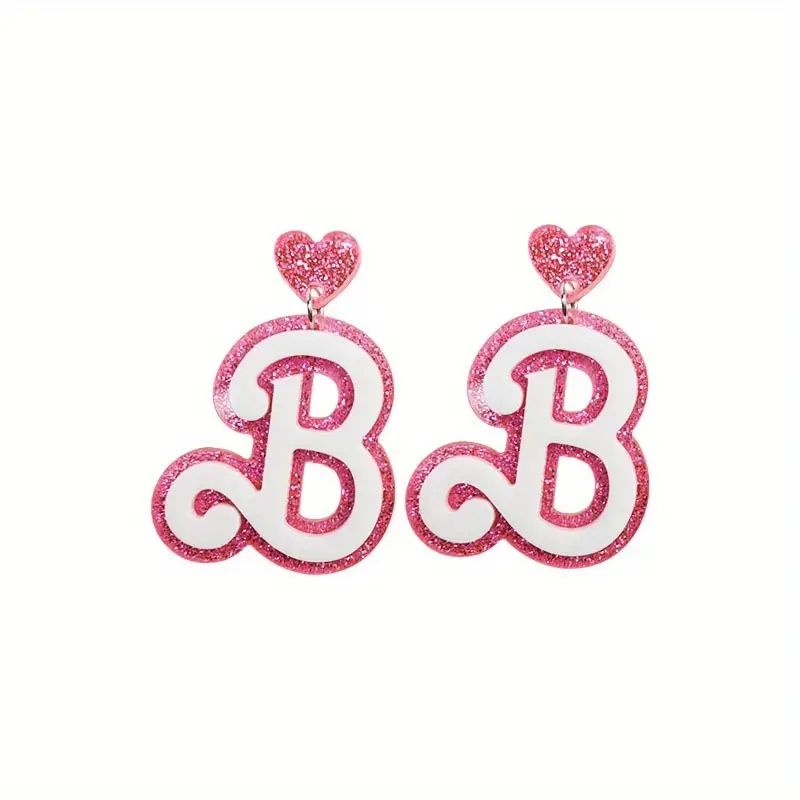 Bling Bling Letter B Design Dangle Earrings Simple Elegant - Temu Canada | Temu Affiliate Program