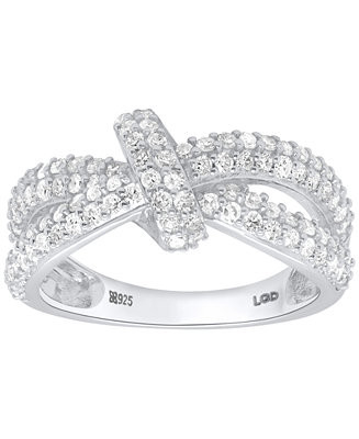 Lab Grown Diamond Ring (1 ct. t.w.) in Sterling Silver (also in 14k Gold Plated Sterling Silver) | Macy's