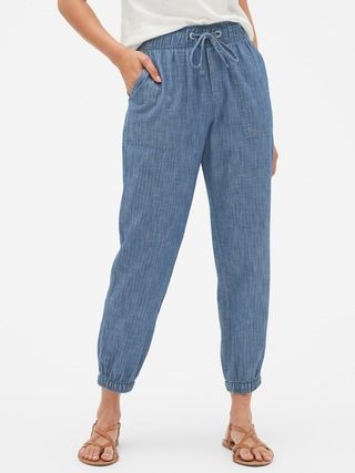 Chambray Joggers | Gap Factory