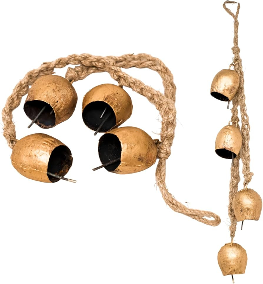 4 Bells for Christmas Decoration Hanging Bells Gerland Bells for Christmas Tree Lucky Cow Bells M... | Amazon (US)