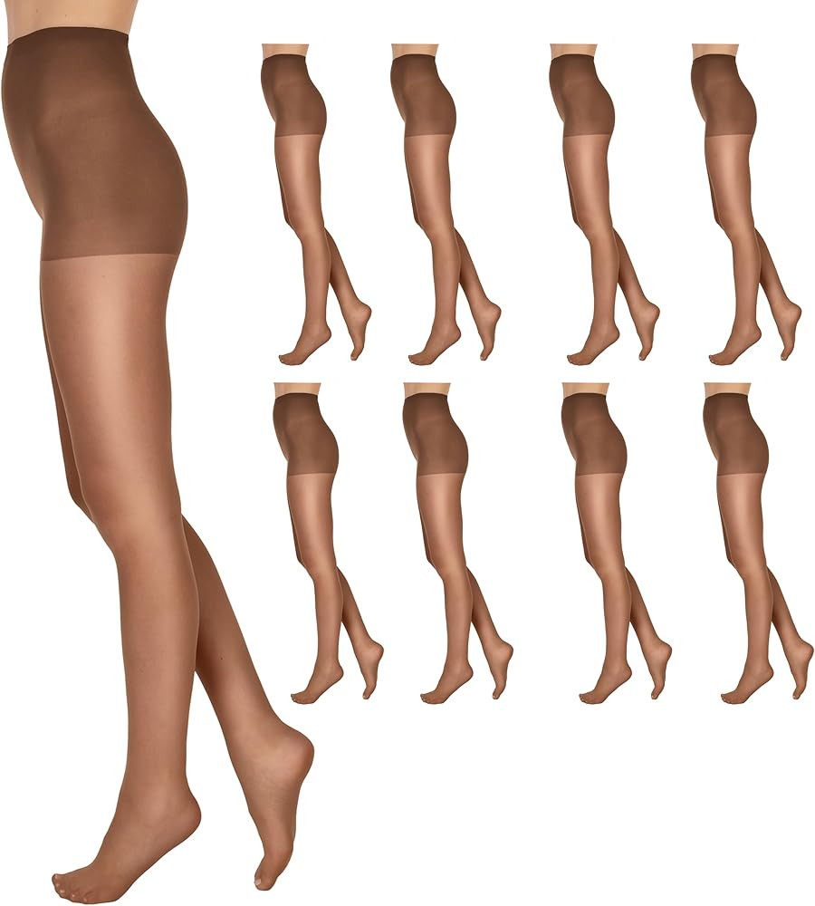 L'eggs Everyday Women's Standard-Panty Sheer Toe Pantyhose for All Day Comfort, 100% Nylon | Amazon (US)