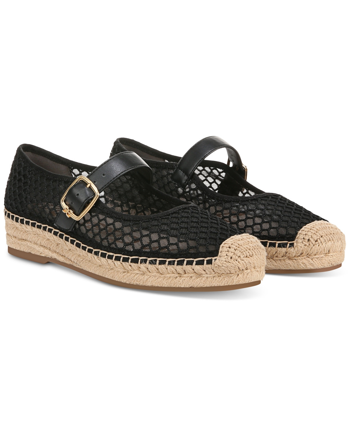 Sam Edelman Women's Mackie Mary Jane Espadrille Flats - Black | Macy's
