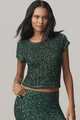 Maeve Sequin Tee | Anthropologie (US)