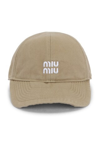 Miu Miu Baseball Cap in Beige | FWRD 