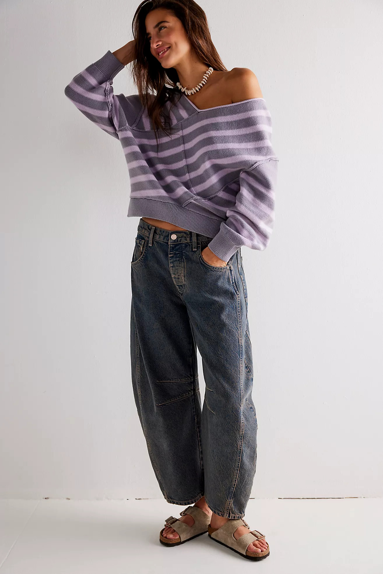 We The Free Good Luck Mid-Rise Barrel Jeans | Free People (Global - UK&FR Excluded)