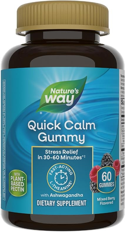 Nature's Way Quick Calm Gummies, L-Theanine for Relaxation*, Fast-Acting, Stress Relief from L-Th... | Amazon (US)