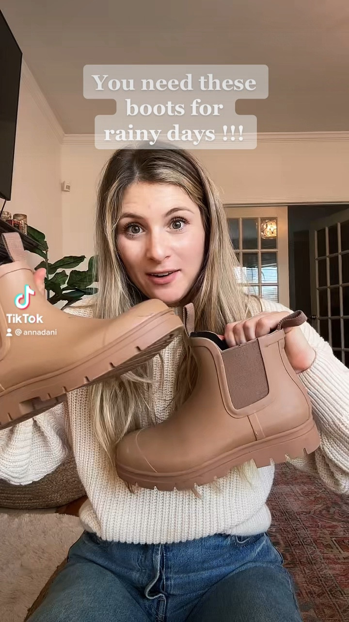 Short Chelsea boot rain boot waterproof boots tan boots rainy weather with tabs Hunter dupes Hunter boot shoes 

#LTKFind #LTKshoecrush #LTKtravel