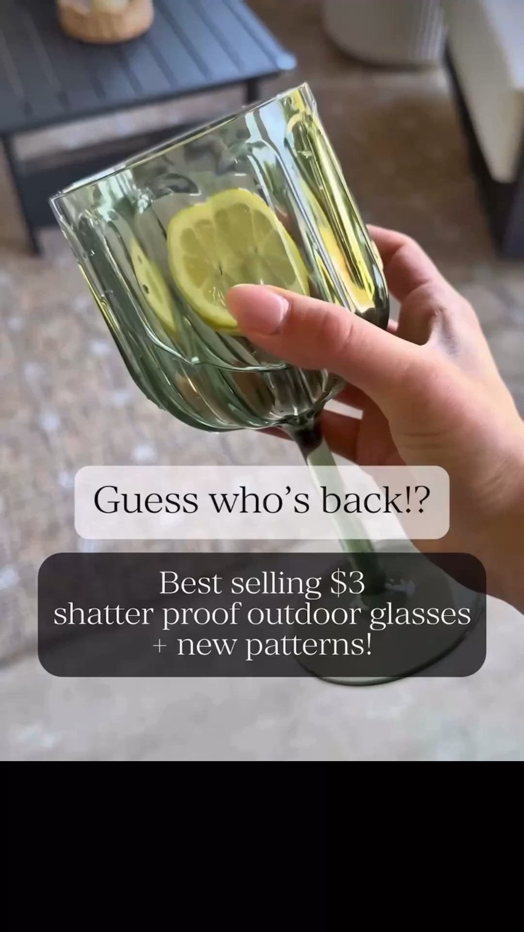 Can you believe these outdoor glasses and cups are $3?! 👏🏻 they are so sturdy and so pretty! Walmart summer, Walmart home, patio inspiration, cookout, summer hosting, affordable home