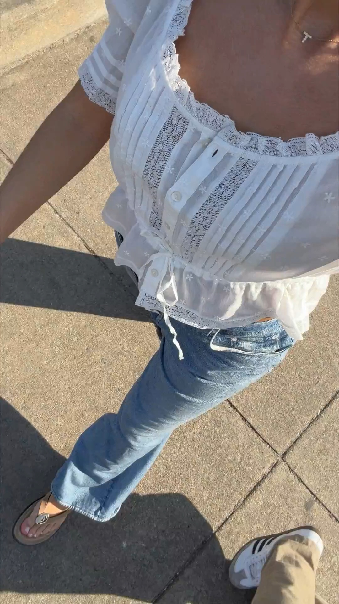 Spring outfit 🌞 these sweatpants jeans have been on repeat postpartum! So comfy and stretchy 🙌🏽 size S lace top (low stock but I've linked similars), size 29 jeans (run big, size down)


spring outfit, spring fashion, spring style, lace top, gap outfit, mom outfit, postpartum outfit, denim

#LTKmomlife #LTKSaleAlert #LTKSeasonal