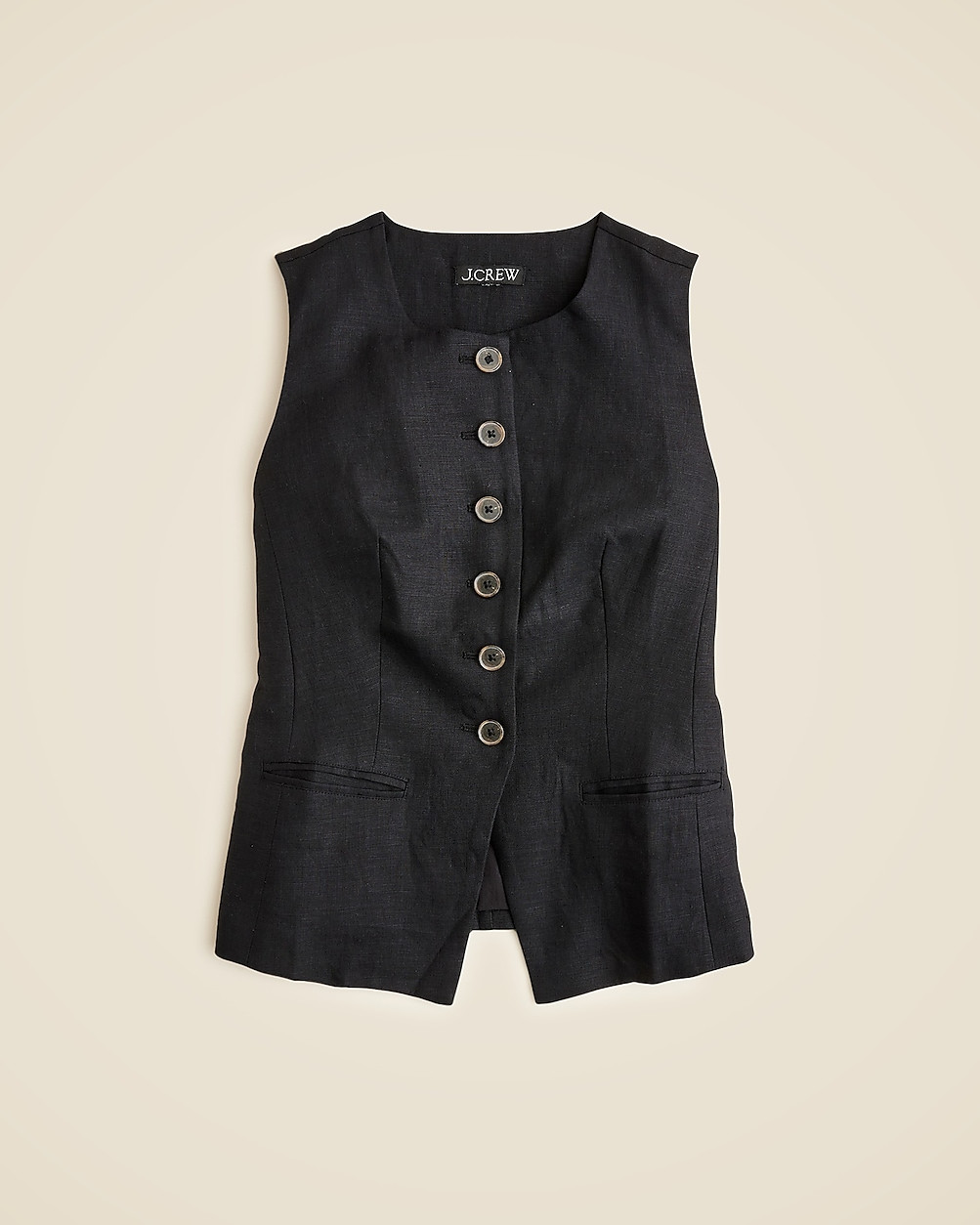 Cutaway vest top in linen | J. Crew US