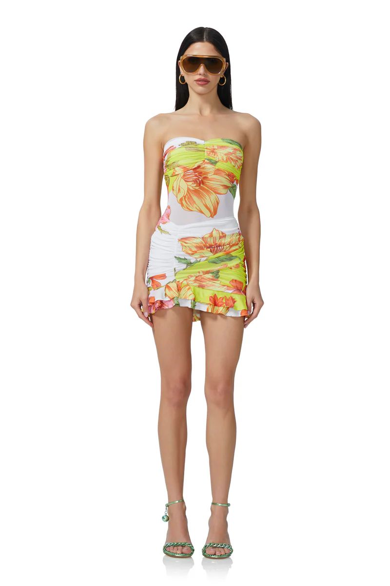 Laney Mini Dress - Color Block Floral | ShopAFRM