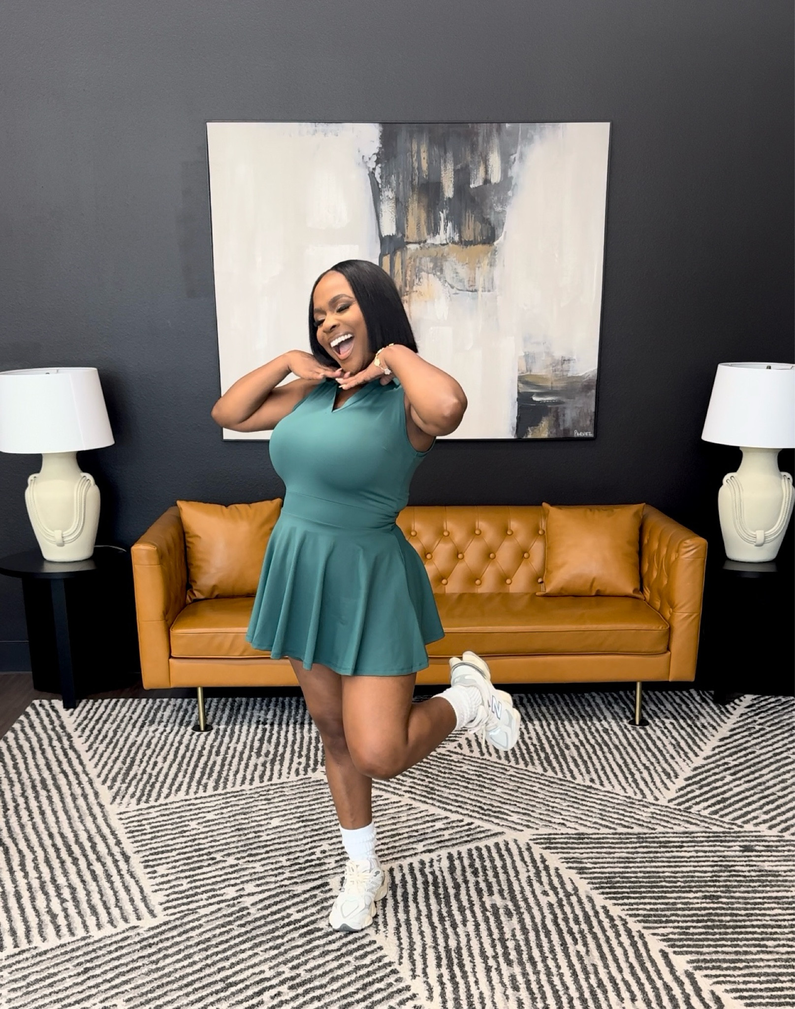 Green Tennis outfit paired with my New Balance 9060’s 

#LTKShoeCrush #LTKActive #LTKStyleTip