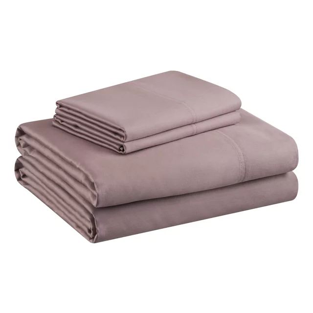 Better Homes & Gardens 300 Thread Count Lavender Cotton Sateen Bed Sheet Set, Twin | Walmart (US)