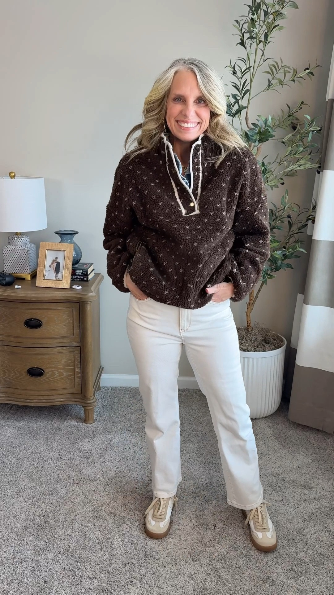 Give me all the Sherpa! For camo pants, send me a DM. Use code COAST20 On Allie + Bess 

#LTKdayinmylife #LTKOver40