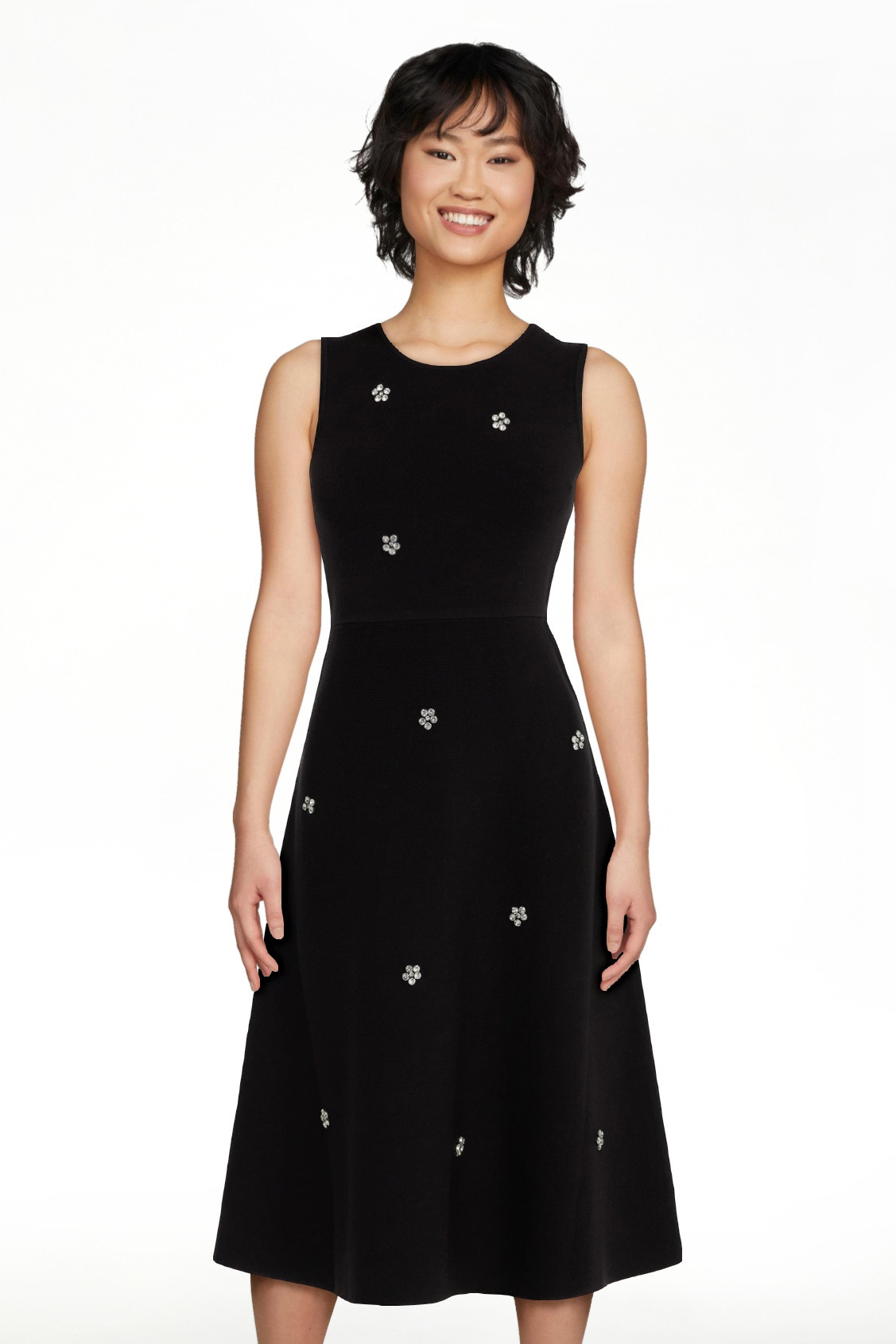 Free Assembly Women's and Women's Plus Beaded Sleeveless Midi Sweater Dress, Sizes, XS-4X | Walmart (US)