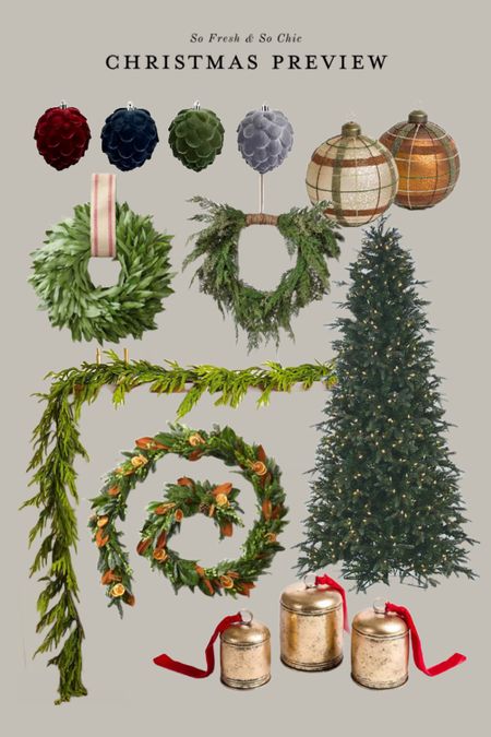  Christmas preview! Wreaths, ornaments and garlands.
-
Faux pre lit 7’ tree sale - Christmas tree sale - Christmas decor sale - velvet ornaments - velvet pine cone ornaments - faux  mantel garland sale - live orange garland - faux cedar wreath with jute twine wrapping - plaid metallic ornaments - gold bells with red ribbon - Christmas ornaments sale - Kirkland home - Wayfair wreath - williams Sonoma Christmas decor - Christmas wreath - Fall wreath - Christmas garland - Norfolk pine natural touch garland sale - fireplace
Mantel garland Christmas 

#LTKhome #LTKsalealert #LTKHoliday