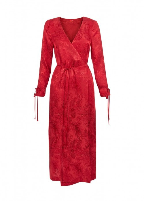 Kitri Studio Odile Red Wrap Dress - Size UK 10 | Harvey Nichols (Global)