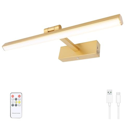 KANESIKI Picture Light for Paintings Battery Operated, Wireless Art Lighting, Rechargeable Artwork Light with Remote and Timer, Dimmable Display Lamp for Wall Decor Photo Dartboard Gallery, 15.7" | Amazon (US)