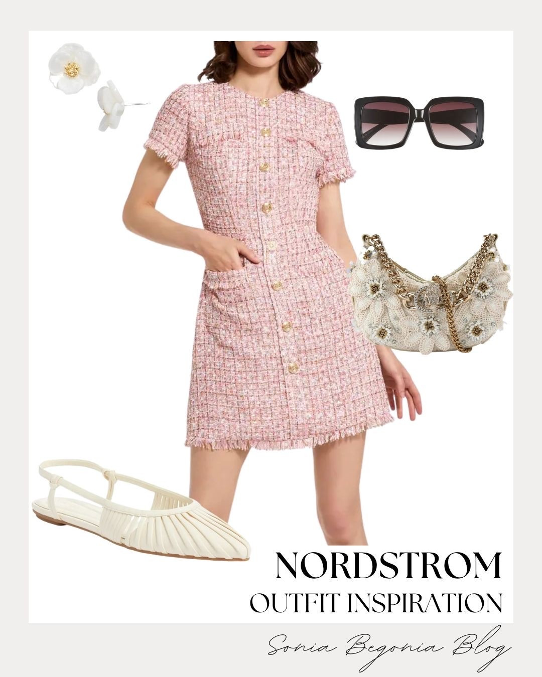 I am absolutely obsessed with this classic pink tweed mini dress look! 🌸

I styled it with chic pointed pleated flats, statement sunglasses, and a stunning floral embellished shoulder bag for the ultimate feminine vibe.

Shop these beautiful Nordstrom finds now. ✨

#NordstromStyle #TweedDress #SummerOOTD #FeminineFashion #FlatShoes #OutfitInspo

#LTKootd #LTKSeasonal