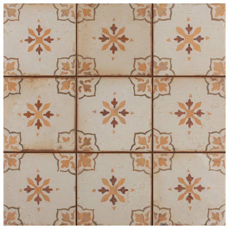 Mirambel 13" x 13" Ceramic Patterned Wall & Floor Tile | Wayfair North America