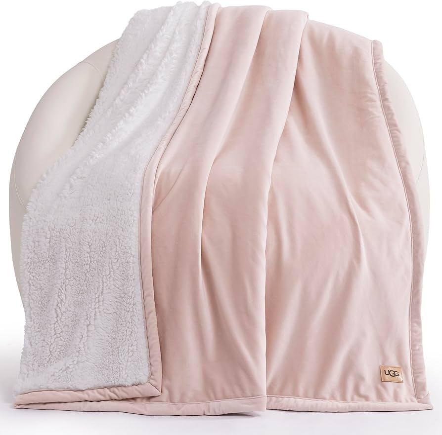 UGG Bliss Throw Blanket Plush Soft Fleece Fluffy Blankets for Bed or Couch Oversized Warm Reversi... | Amazon (US)