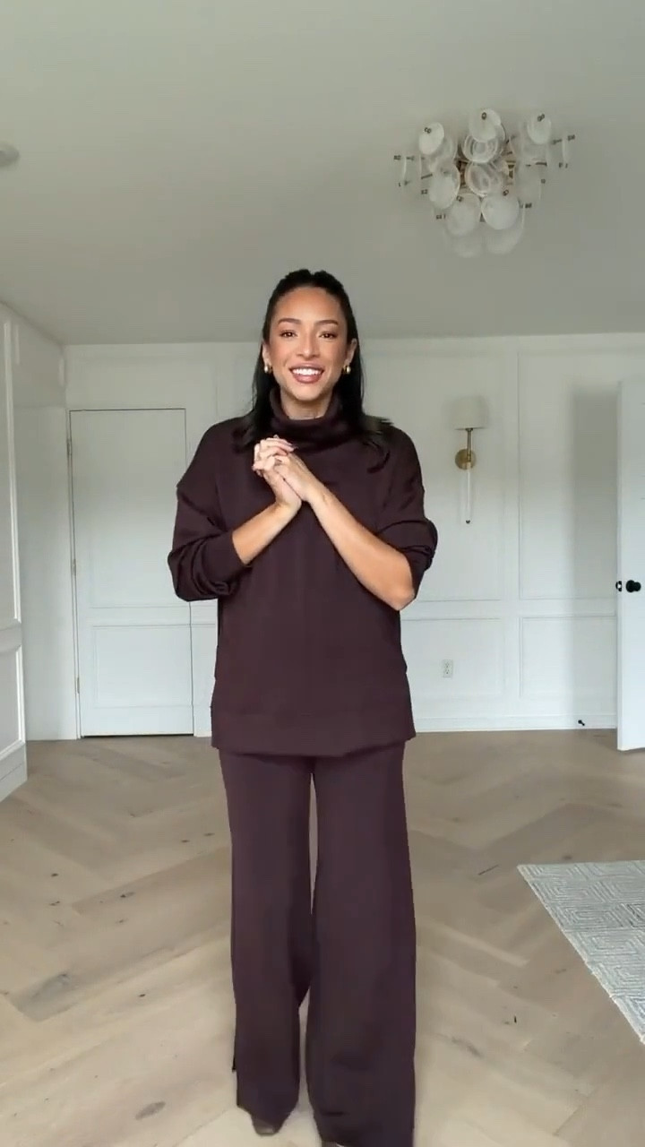 Spanx SALE!! This matching set is so chic and made with the most comfortable fabric! Perfect for travel and working from home 🤎 Wearing size M turtleneck tunic and size S tall wide leg pant - use code NENAXSPANX for 15% off your fist Spanx order! 

Airport outfit 
Travel outfit 
Chocolate brown outfit 
Winter outfit
Winter style
Winter fashion 

#LTKSeasonal #LTKSaleAlert #LTKTravel