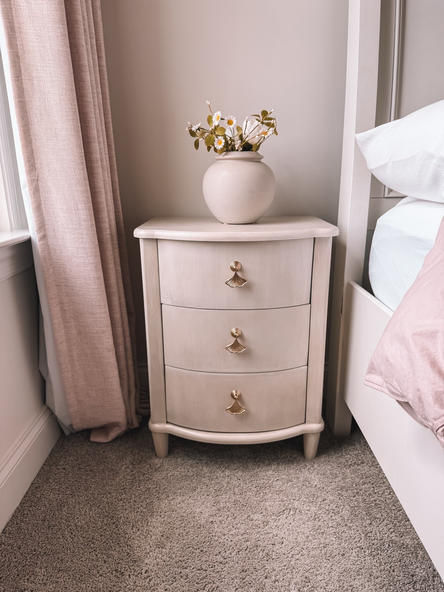 I found the prettiest 3 drawer nightstands for my daughters room. The color and the detail on the handles are beautiful.

#LTKHome