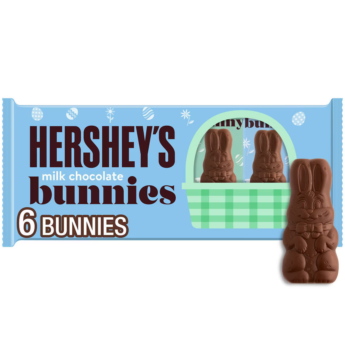HERSHEY'S Milk Chocolate Bunnies Easter Candy - 6ct, 7.2oz | Target