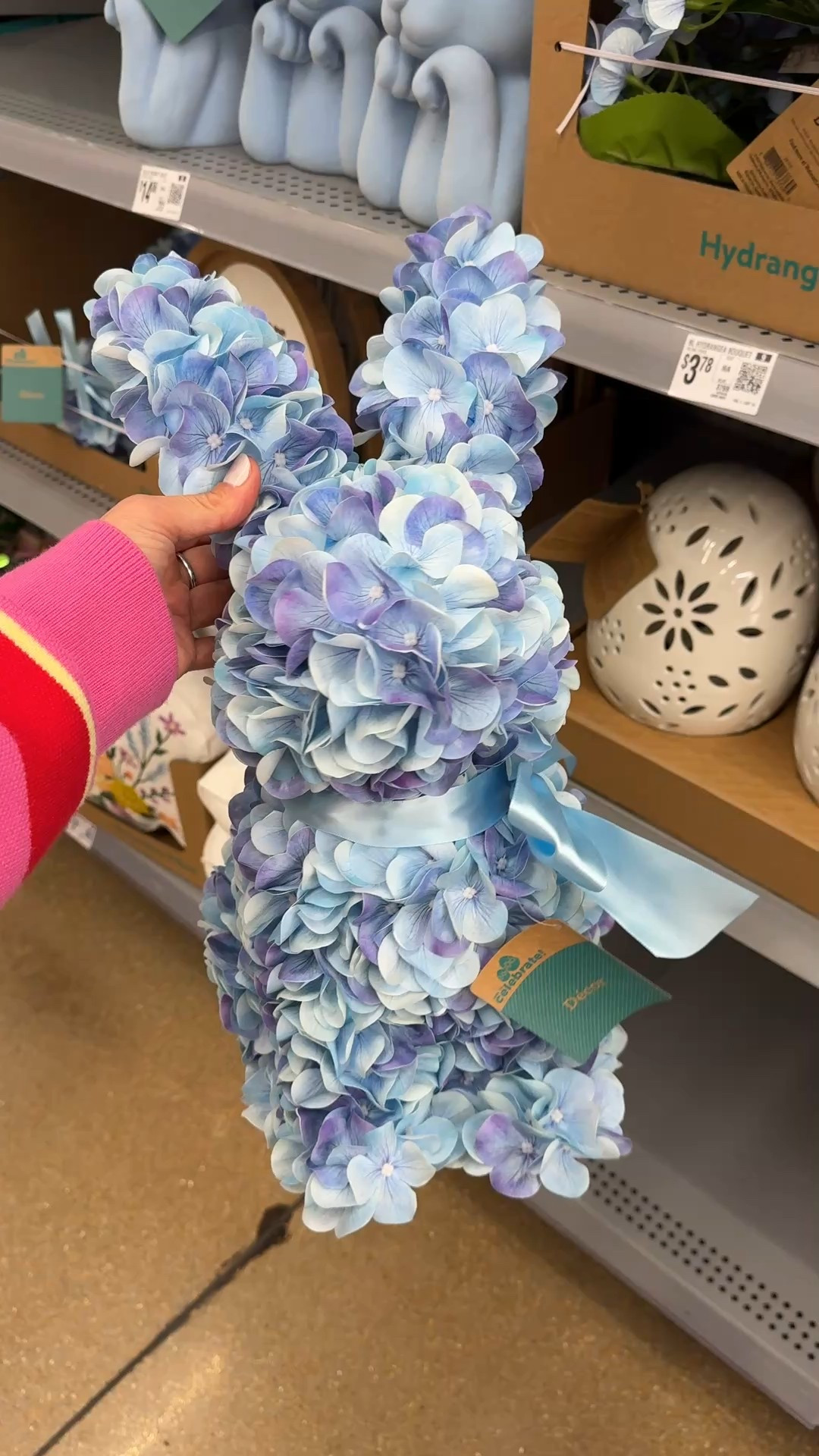Blue hydrangea bunny