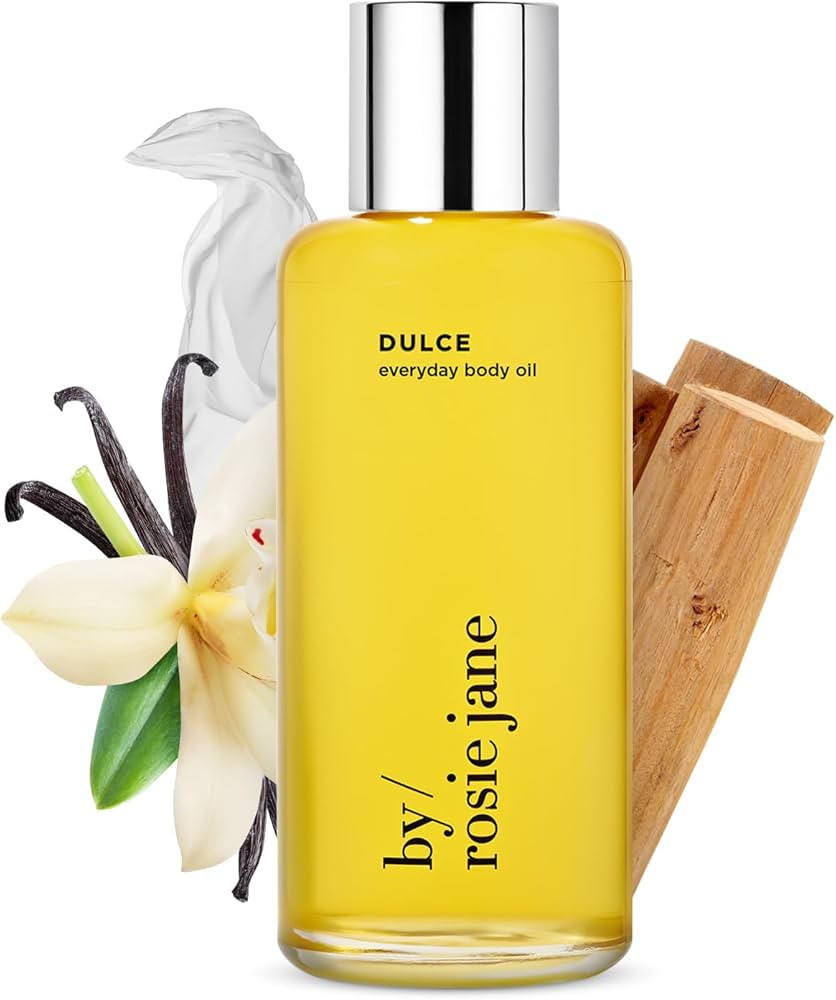 By Rosie Jane Everyday Body Oil (Dulce Fragrance) - Vanilla, Hinoki Wood & Nude Musk Scented Body... | Amazon (US)