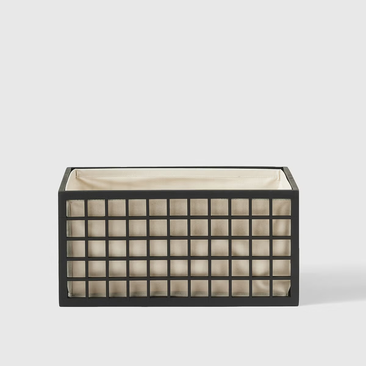 Marie Kondo Shoji Bamboo Bin w/ Liner Ink Black | The Container Store