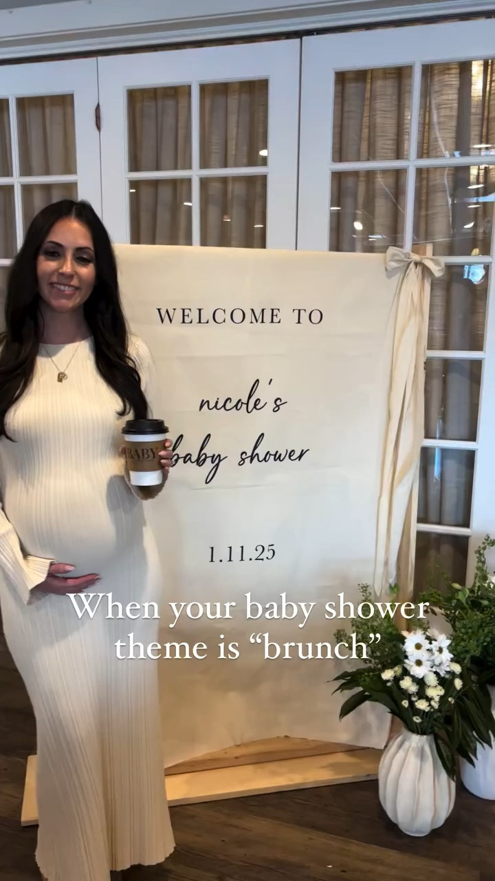 When the theme is “brunch”! 🥐🩵

I’ve never been much of a “theme” person, but I do love me a brunch! And when the restaurant aesthetic (and food) is already so good, you don’t need to do much to make it beautiful!

I worked with @la_mondina_brielle’s already stunning decor by using neutral tones, focused on whites and creams, with pops of blue for our boy! I found these vases from Target and Amazon, and filled them with flowers from Trader Joe’s and Whole Foods. My cousin @_helenasalazar @madeby_soulshinedesigns perfectly executed my vision for the linen welcome sign and the bow candles for the table, and whipped up the perfect seating chart to match! She is seriously so talented, and I could not have done this without her! Since the theme was brunch, favors were coffee and pastries to-go, complete with custom coffee cup sleeves and to-go bags that I got through Etsy! I’m obsessed with the Baby Watkins sleeves!! How cute?! 🥹

I truly believe that sometimes less is more, and I am so happy with how everything turned out! The food was incredible (and of course I didn’t get any pictures or videos of that, but you’ll have to take my word for it), and we had the most beautiful day! I cannot believe there’s only a few more weeks to go until we meet our boy!

Linking everything from the shower in my LTK! Link in my bio! 

#babyshower #brunch #ltkbaby #ltkbump #bumpstyle #pregnancy #eventdecor #ltkparties