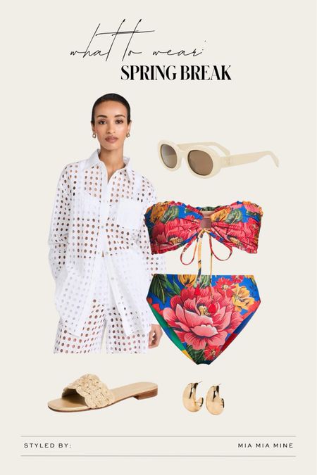 Resort wear / spring vacation outfit
White swimsuit coverup
Farm Rio floral bikini 
Celine sunglasses
Shopbop slides 



#LTKtravel #LTKswim #LTKSeasonal