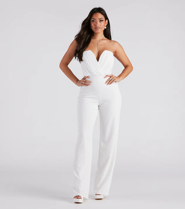 Such A Chic Vibe Strapless Jumpsuit | Windsor Stores
