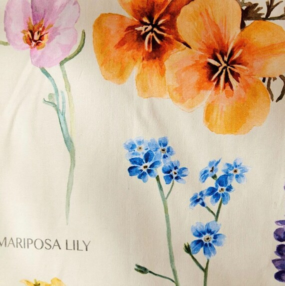 Botanical Wildflower Tapestry Wall Hanging Flower Reference | Etsy | Etsy (US)