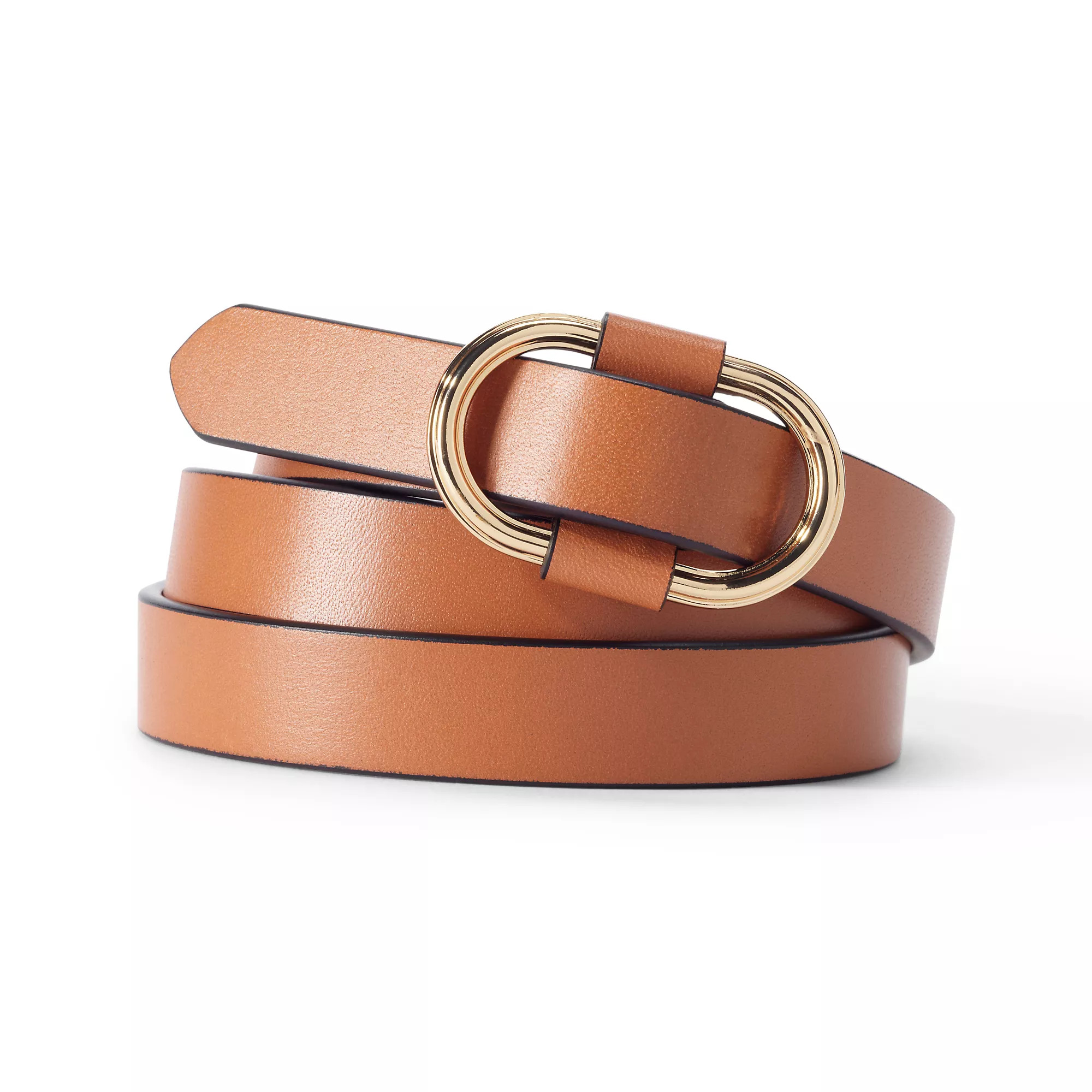 Women's Adjustable Skinny Leather Belt | Lands' End (US)