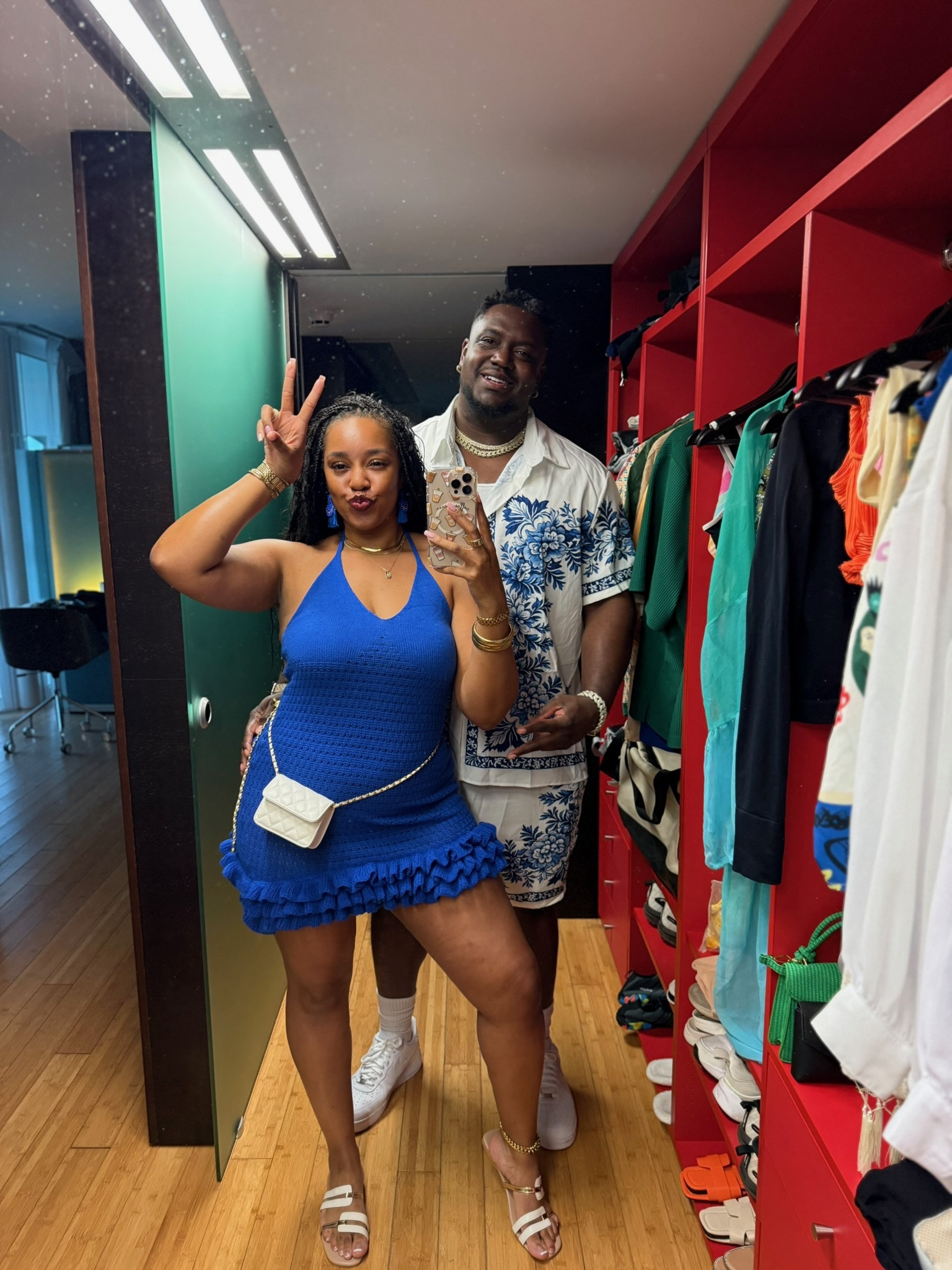 His & Her Coordinated vacation ootd inspo. We were obsessed with this blue moment. Both outfits from SHEIN! 

#LTKMidsize #LTKTravel #LTKMens